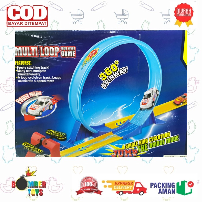 MAINAN ANAK MOBIL TRACK RACING TRACK KING MULTI LOOP KADO TERBAIK COWO