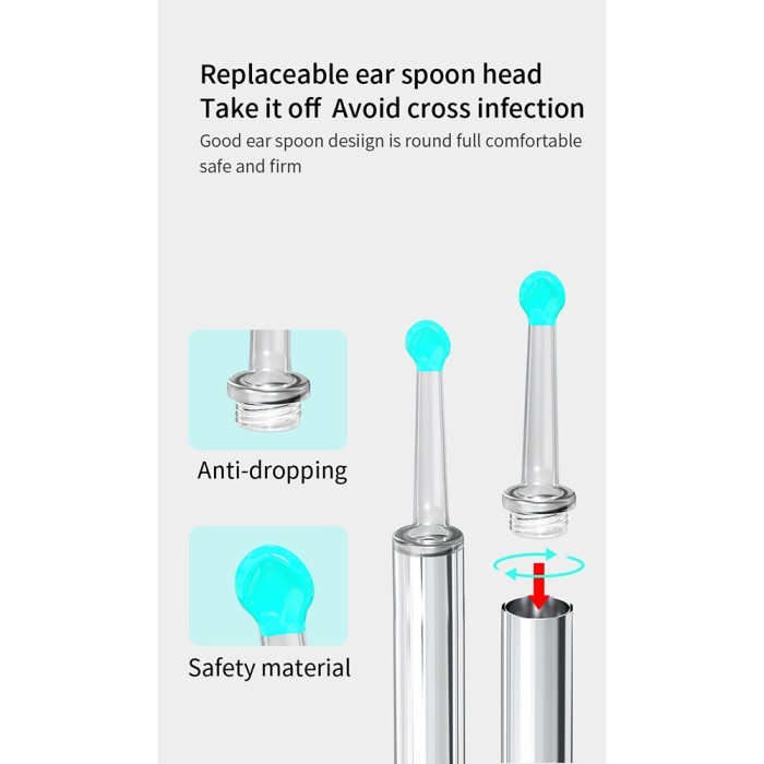Alat pembersih telinga dengan pemetik telinga visual yang cerdas