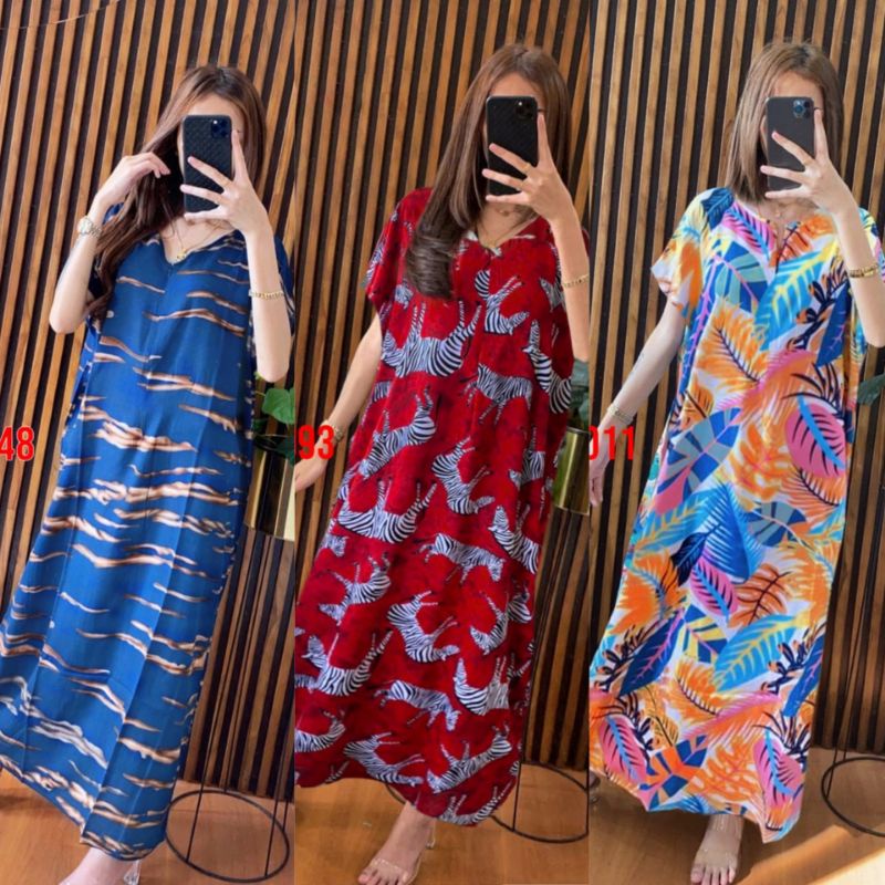 Pakaian Tidur Longdres Busui Bahan Rayon Adem Halus