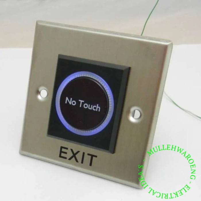 

TOMBOL EXIT NOTOUCH DOOR RELEASE PUSH BUTTON AKSES PINTU TOUCHLESS 12V