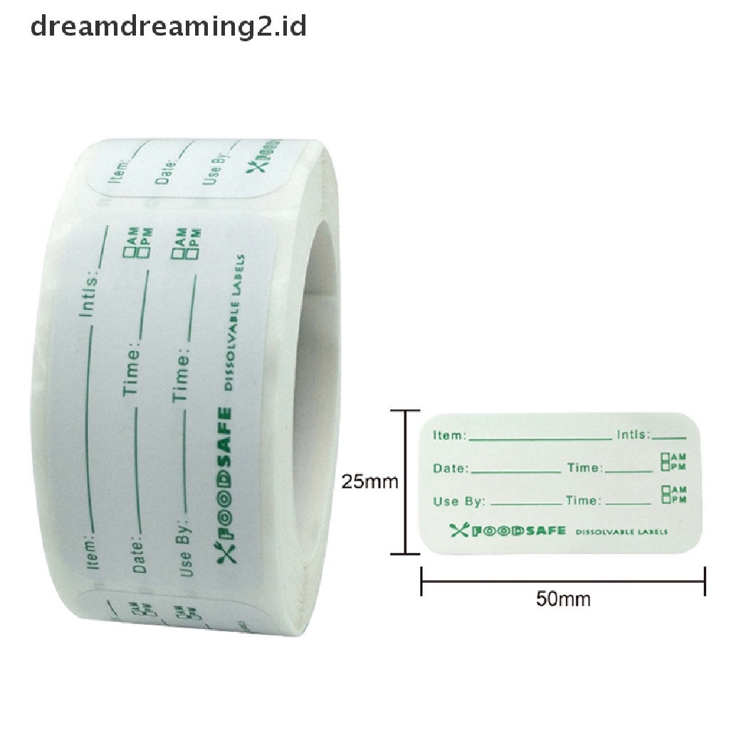 (hot) 250pcs/roll Stiker Dapur Kulkas Freezer Penyimpanan Makanan Label Isi Tanggal//