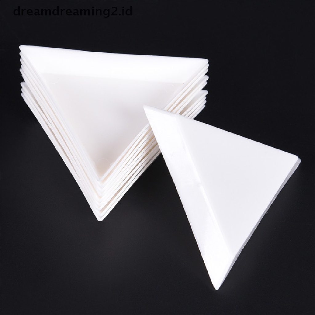(hot) 10pcs Piring Segitiga Sama Sisi Untuk Perhiasan Manik-Manik Penyimpanan Plastik Lingkungan//