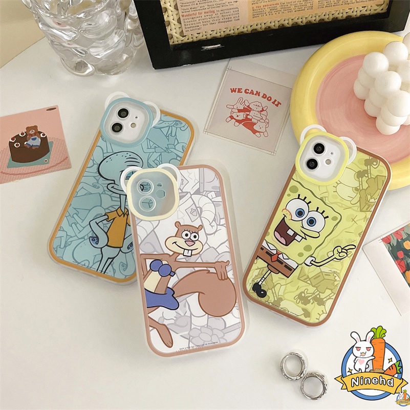 IPHONE Casing Kompatibel Untuk Iphone14 13 12 11 Pro Max X Xr Xs Max SE 8 7 6 6s Plus Kartun Lucu Casing Ponsel Merek Trendi Soft Case Pelindung Lensa Anti Gores Shockproof Cover Pelindung