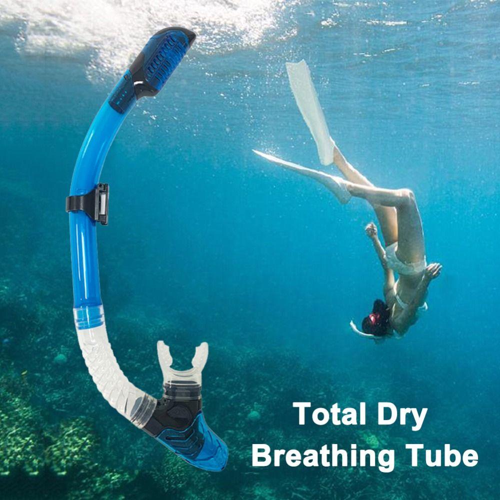 Lanfy Diving Snorkel Tube Full Dry Untuk Under Water Air Alat Pernafasan Pernafasan Renang Tube Alat Menyelam Cocok Dewasa Anak Underwater Snorkeling Dry Breathing Tube