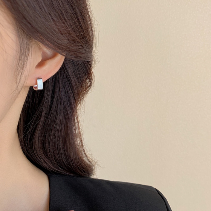 Kami Bunga Vintage 14 K Emas Kotak Kecil Chunky Hoop Earrings Untuk Wanita Gadis Minimalis Geometris Anting-Anting Elegan Fashion Telinga Perhiasan Aksesoris