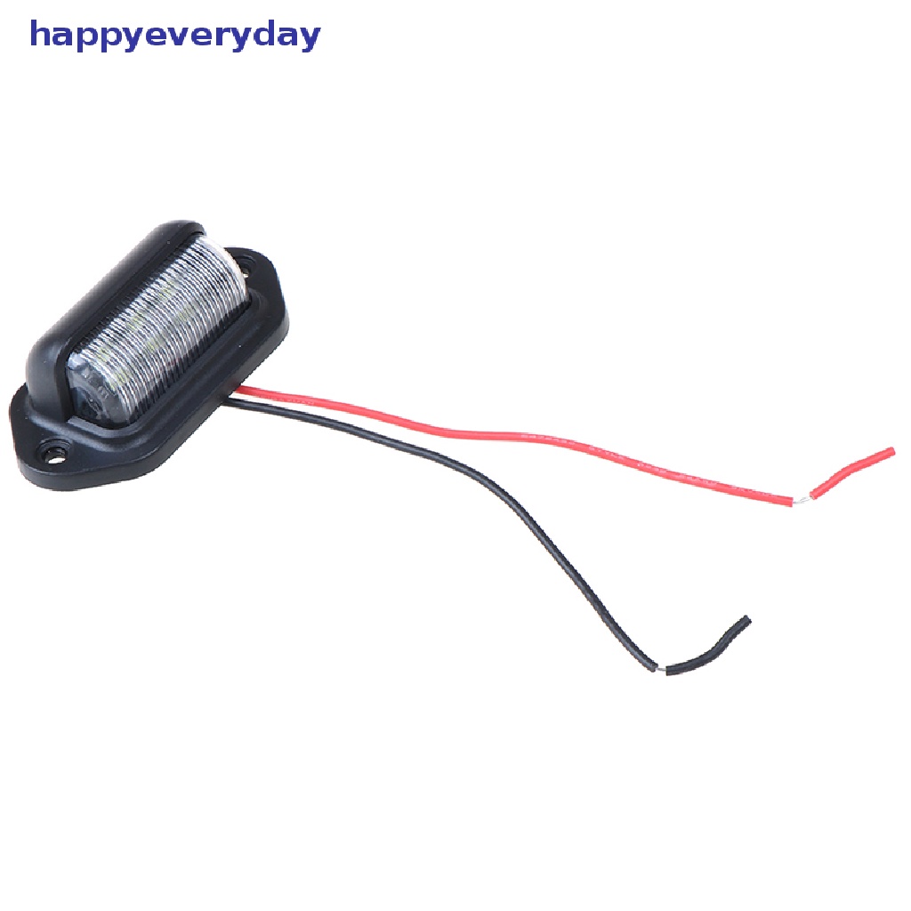 [happy] 1pc Lampu Plat Nomor 6led 12V Anti Air Mobil Perahu Truk Trailer Step Lamp [ID]