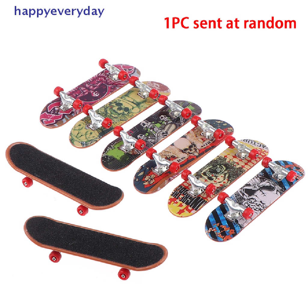 [happy] Fingerboard Mini Finger Skateboard Mainan Skateboard Skuter Skate Jari Plastik [ID]