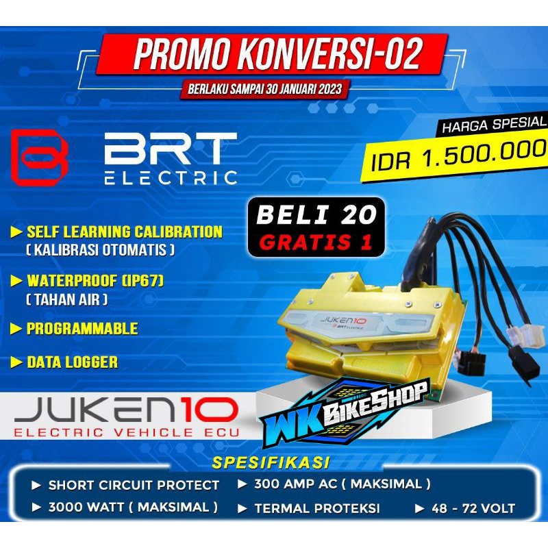 ECU JUKEN 10 UNTUK MOTOR LISTRIK ELECTRIC VEHICLE 100% ORIGINAL