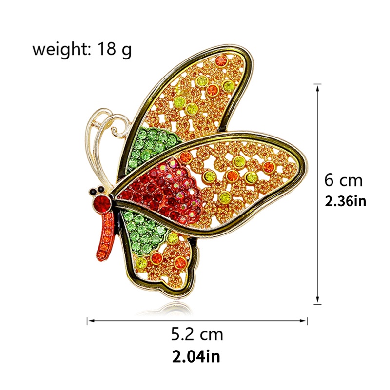 Klasik Perhiasan Mutiara Kupu-Kupu Bros Untuk Wanita Warna Emas Multi Berlian Imitasi Bros Vintage Dicat Pin Korsase Wanita Hadiah