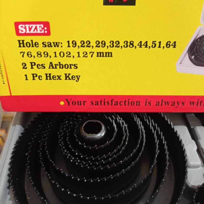 holesaw set 16pcs pelubang kayu pvc