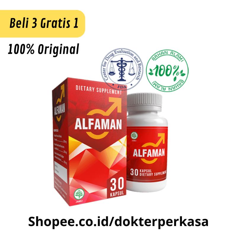 100% ORIGINAL Alfaman Asli Original Obat Pembesar Penis Obat Kuat Pria Tahan lama Bpom Pembesar Kela