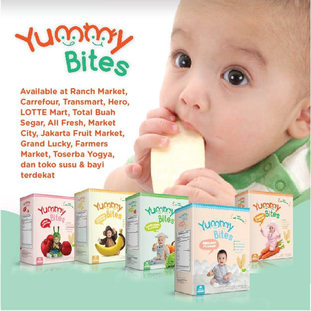 YUMMY BITES Rice Cracker 25g dan 50g / Snack Bayi / Biskuit Bayi