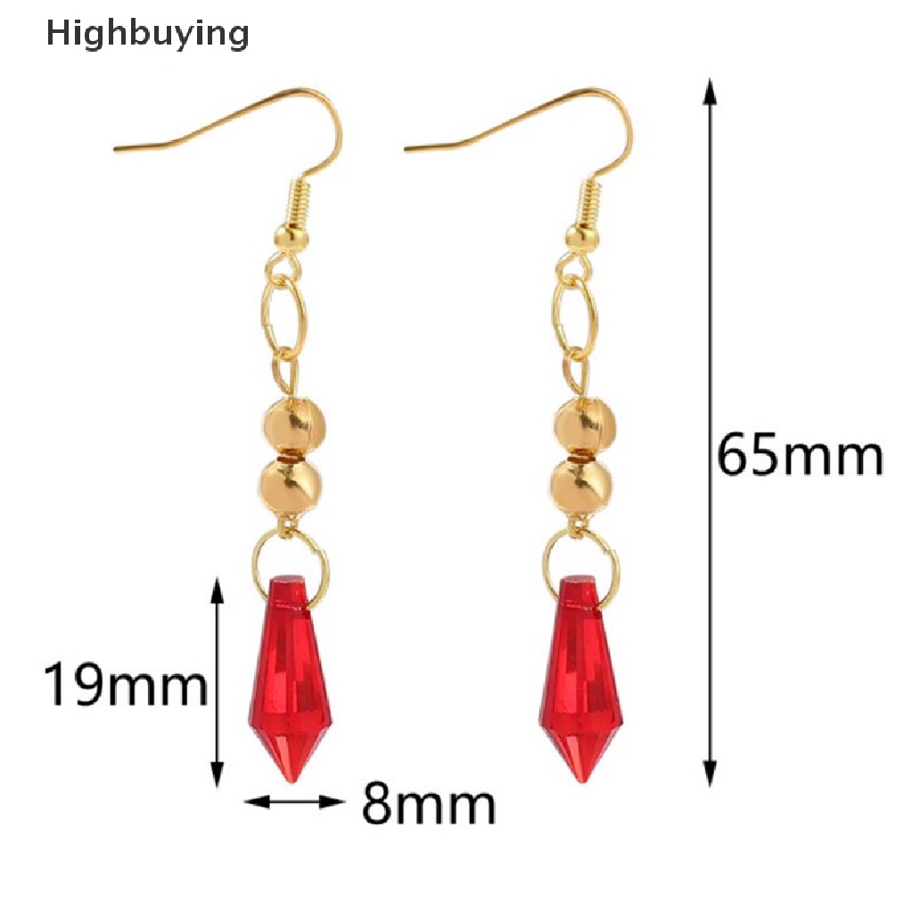 Hbid 1pasang Genshin Impact Tartaglia Anting Anime Perhiasan Cosplay Childe Earring Pria Wanita Trendy Aksesoris Hadiah Glory