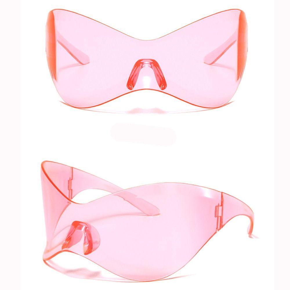 [Elegan] Oversized Sunglasses Fashion Personality Futuristik Sunglasses UV400 Kacamata Perlindungan UV Kacamata Bersepeda Kacamata Anti Radiasi Kaca Kacamata Wanita Kacamata