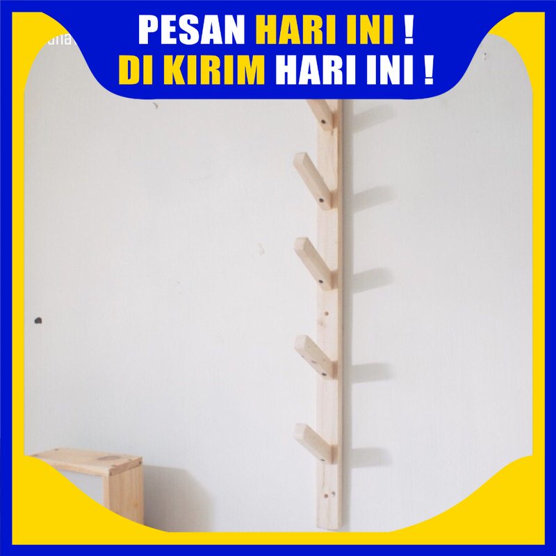 H26 - Gantungan perkakas, baju, helm, tas, topi, gantungan kayu, gantungan estetik untuk keperluan a