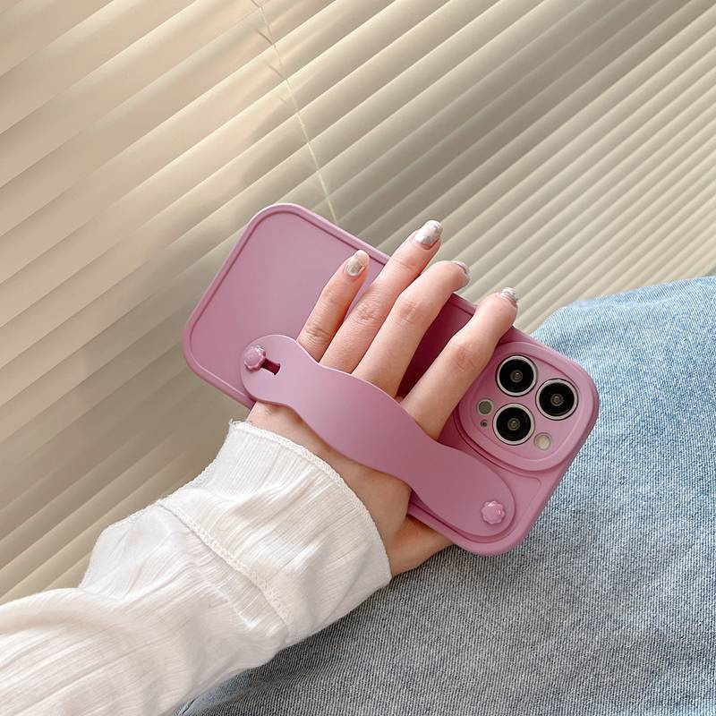 IPHONE Gelang Gelombang Ungu Support Soft Case HP iP Iphone6 6S 7 8 14+Plus SE 2020 X XS XR 11 12 13 Pro Max Cewek Wanita FTD Casing Apple