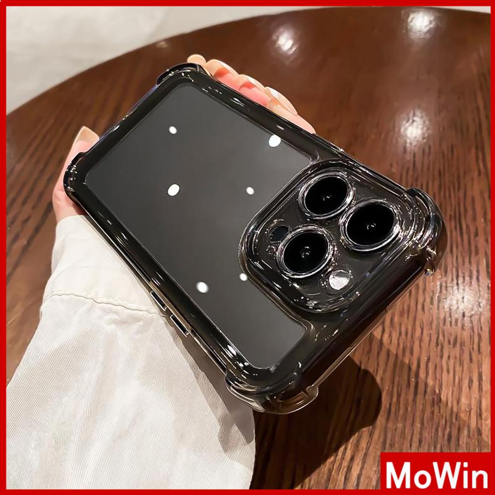For iPhone 14 Pro Max iPhone Case Acrylic Hard Clear Case Plating Button Airbag Shockproof Camera Cover Protection Black Compatible with iPhone 13 Pro max 12 Pro Max 11 Pro Max