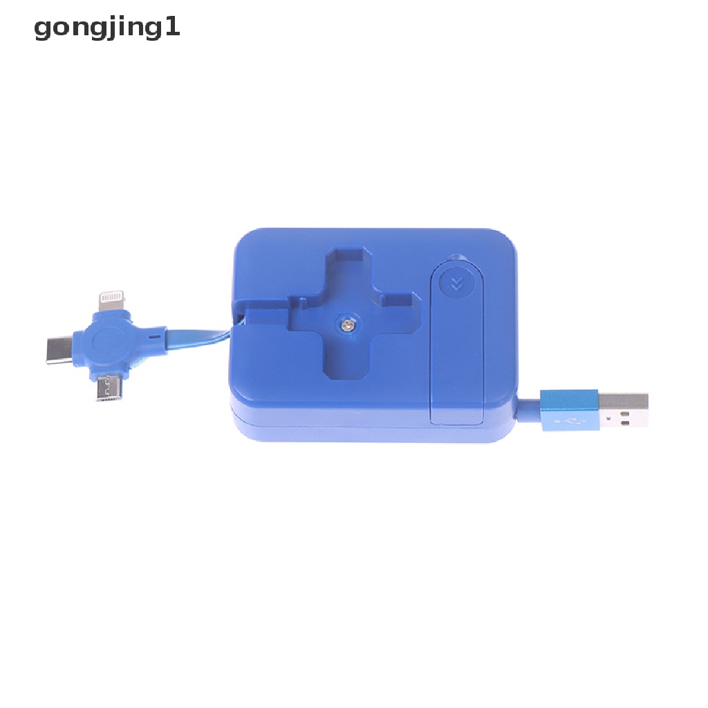 Ggg 3in1 Kabel Data Telepon Yang Dapat Ditarik Micro USB TYPE-C Fast Charging Cable ID