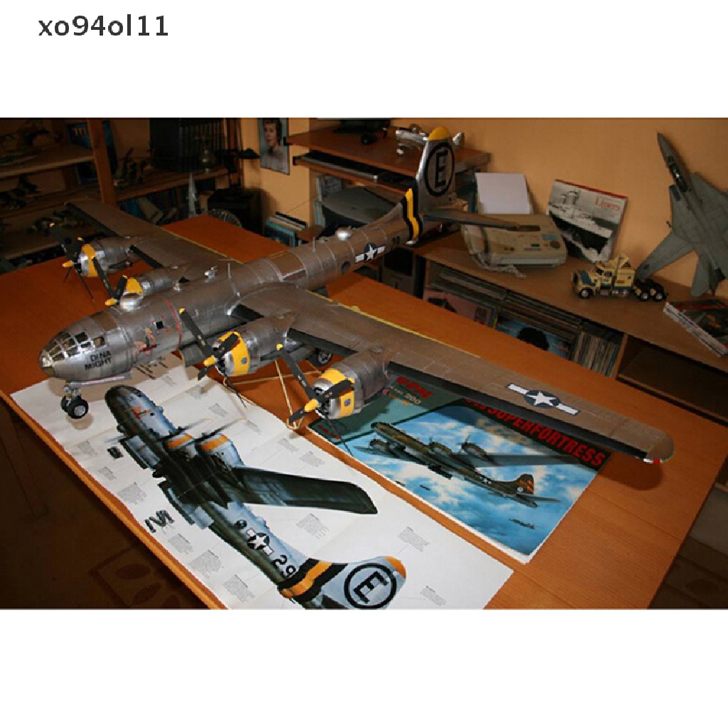 Xo 1: 47b-29 Super Aerial Fortress er Pesawat DIY 3D Kertas Model Kit Mainan OL