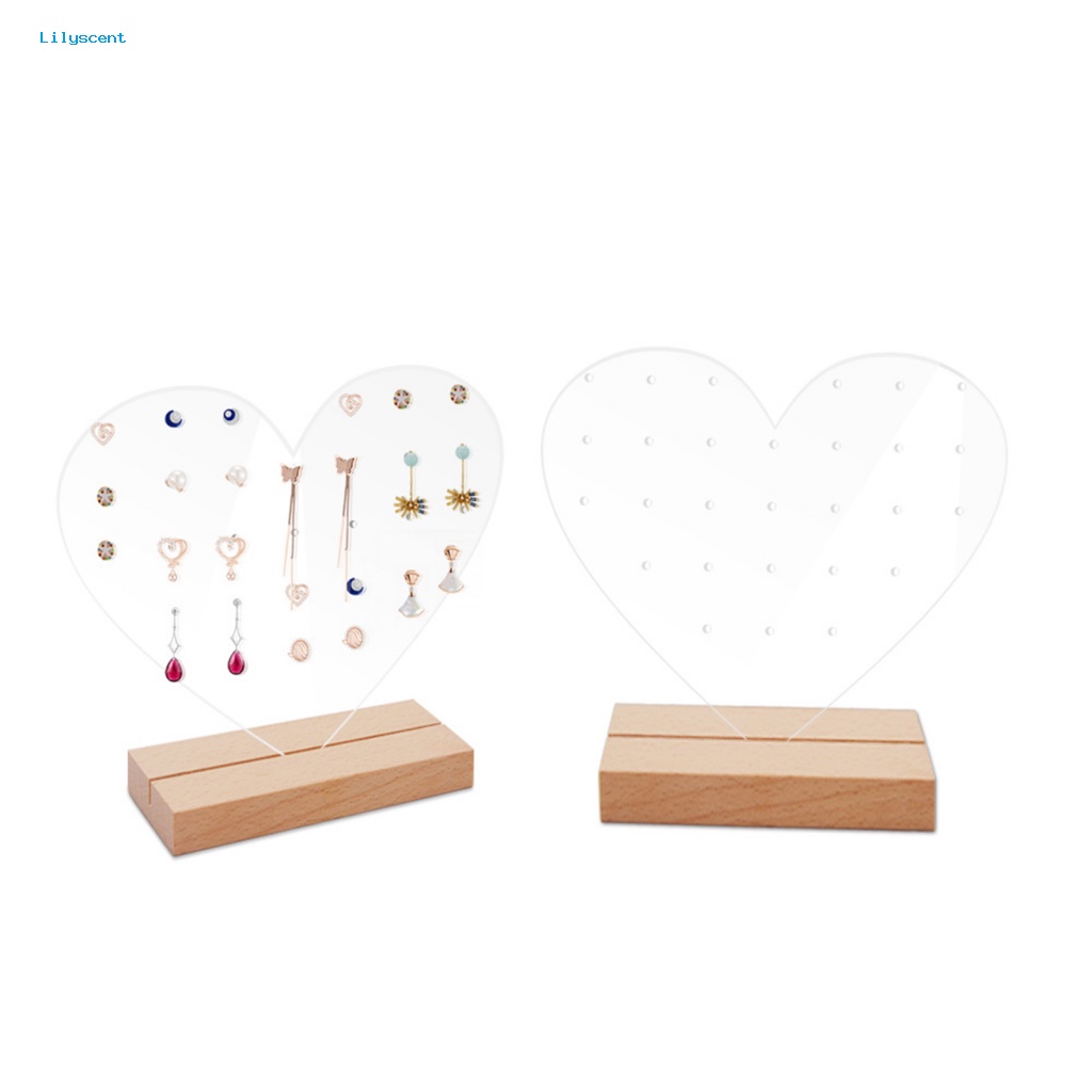 Lilyscent 2Pcs Burr-free Rak Penyimpanan Perhiasan Showroom Aksesori Cincin Anting Perhiasan Organizer Berdiri Tidak Goyang