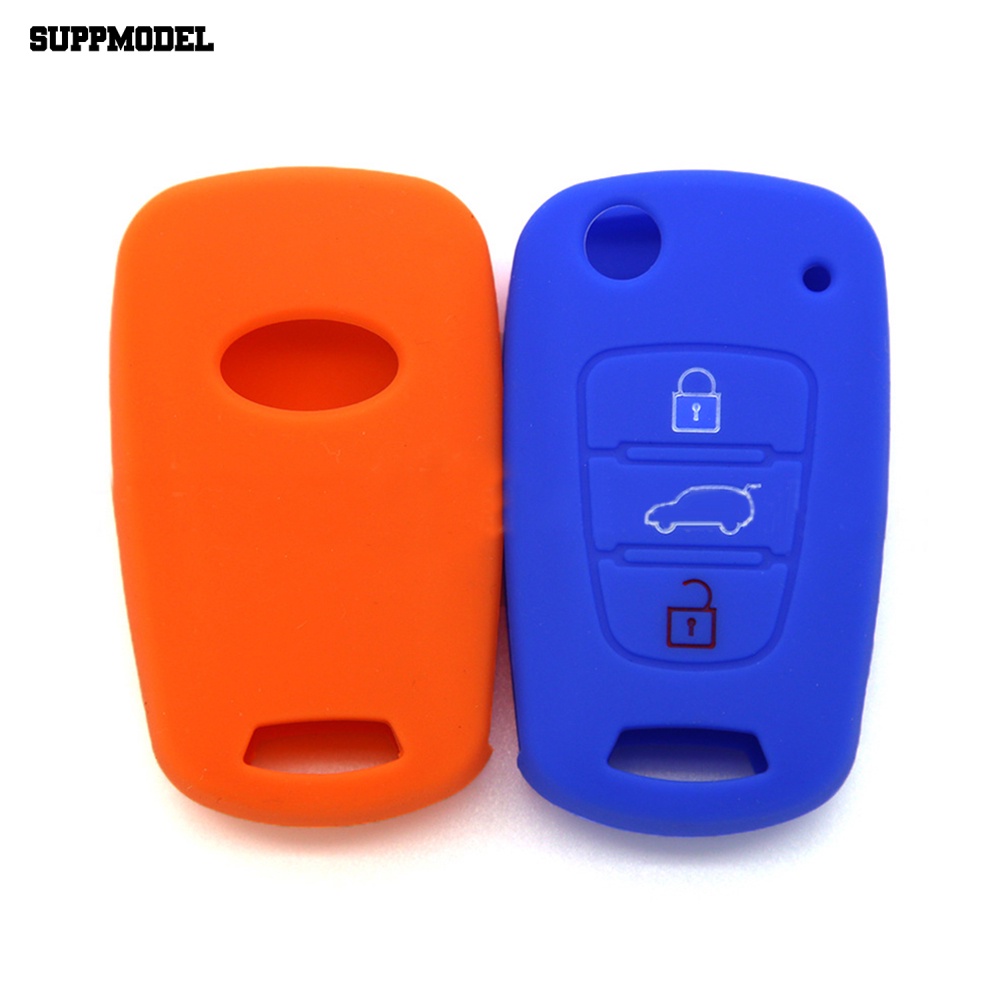 Suppmodel 3tombol Silikon Key Cover Case Untuk Hyundai Accent Elantra Sonata i20 i30 IX35