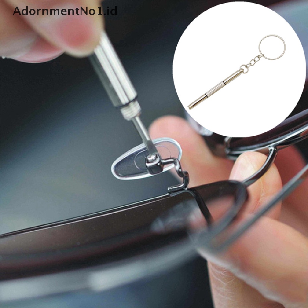 [AdornmentNo1] 2pcs Obeng Perbaikan Presisi Mini 3-in-1 al Portable Untuk Optik/Kacamata/Sunglasses/Perhiasan/Jam Tangan [ID]