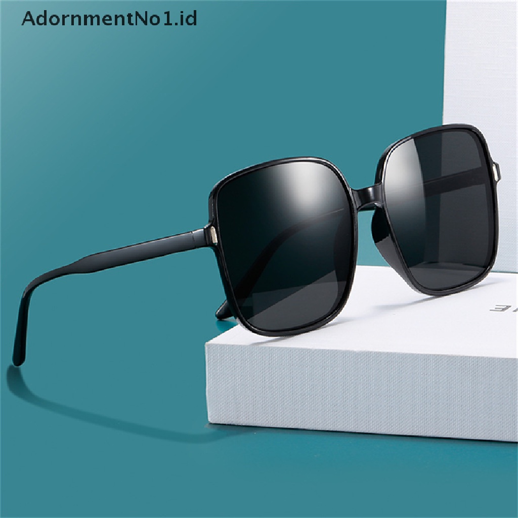 [AdornmentNo1] Padi Kuku Persegi Gradasi Warna Kacamata Hitam Wanita Trendy Anti-UV Retro Sunglasses [ID]