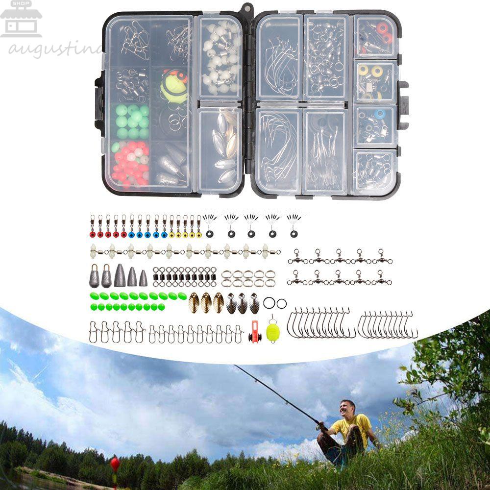 Agustinina Fishing Tackles Set Tahan Lama Tackle Aksesoris Hook Case Alat Pancing Angling Aksesoris Umpan Wadah Jig Hooks