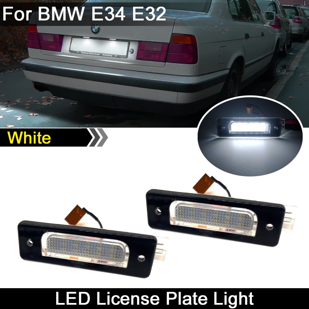 2pcs Hight Brightness White LED Plat Lampu Nomor Plat Lampu Untuk BMW 5-series E34 518i 520i 525i 7-series E32 730i 740i 750i