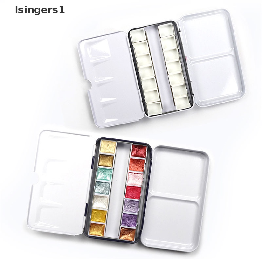 [lsingers1] Setengah Pan Nampan Cat Air Kotak Kaleng Kosong Palet Paing Penyimpanan Paint Tray Butik