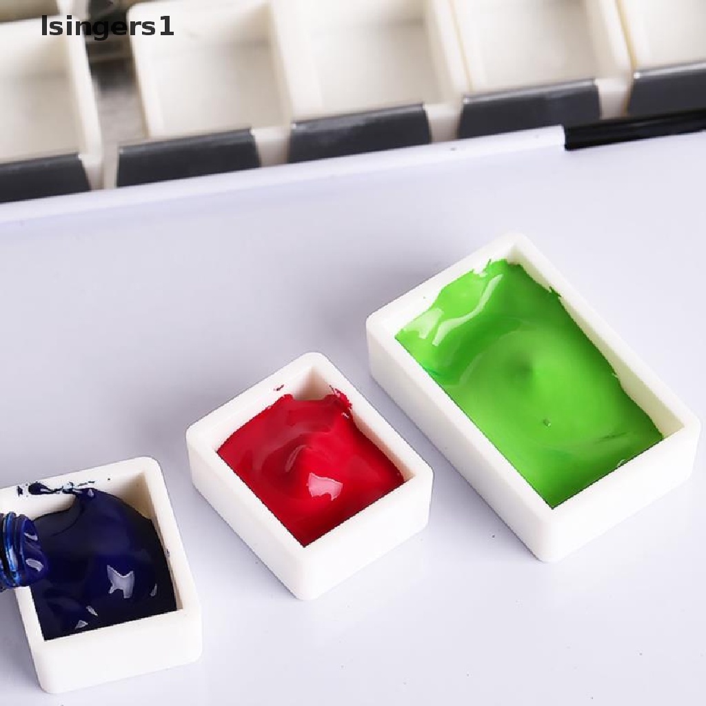 [lsingers1] Setengah Pan Nampan Cat Air Kotak Kaleng Kosong Palet Paing Penyimpanan Paint Tray Butik