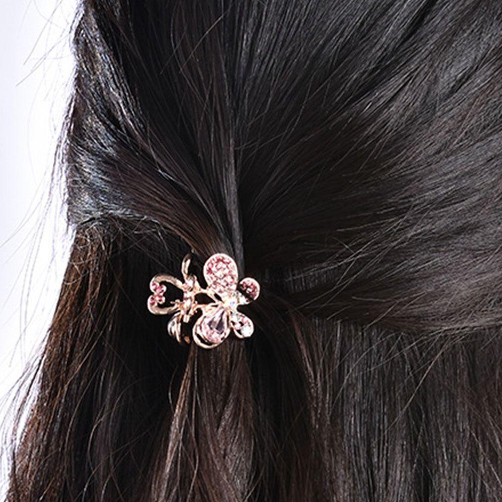 Mxbeauty Aksesoris Rambut Wanita Lucu Simple Hair Claw Rhinestone Alloy Properti Foto Gaya Korea Jepit