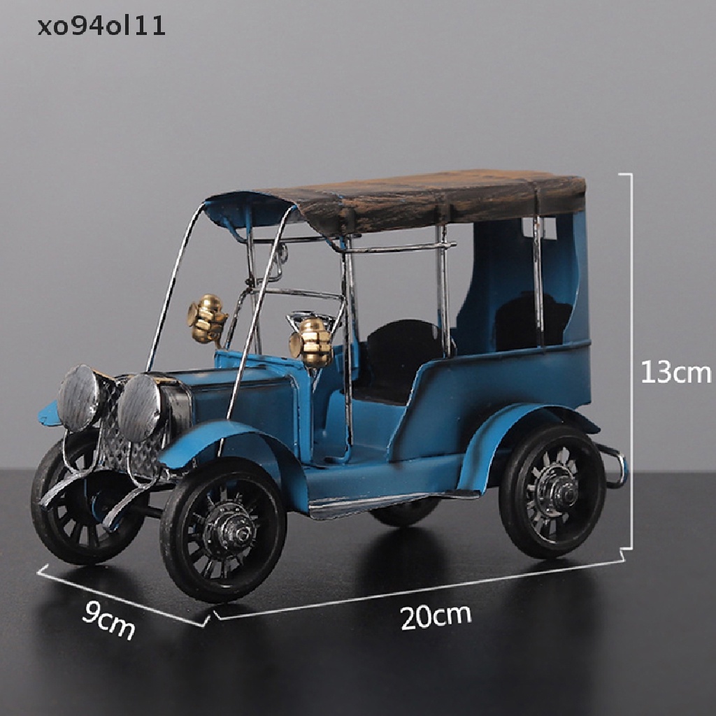 Xo Vintage Iron Art Old Model Mobil Craft Desktop Ornamen Koleksi Mainan Anak Hadiah OL