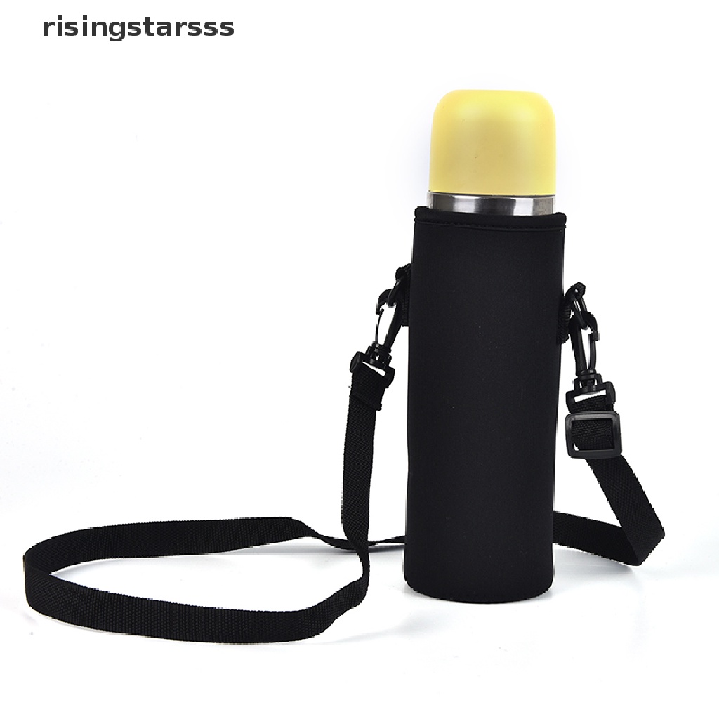 1x Neoprene Water Bottle Carrier Insulated Cup Holder Dengan Strap Jelly