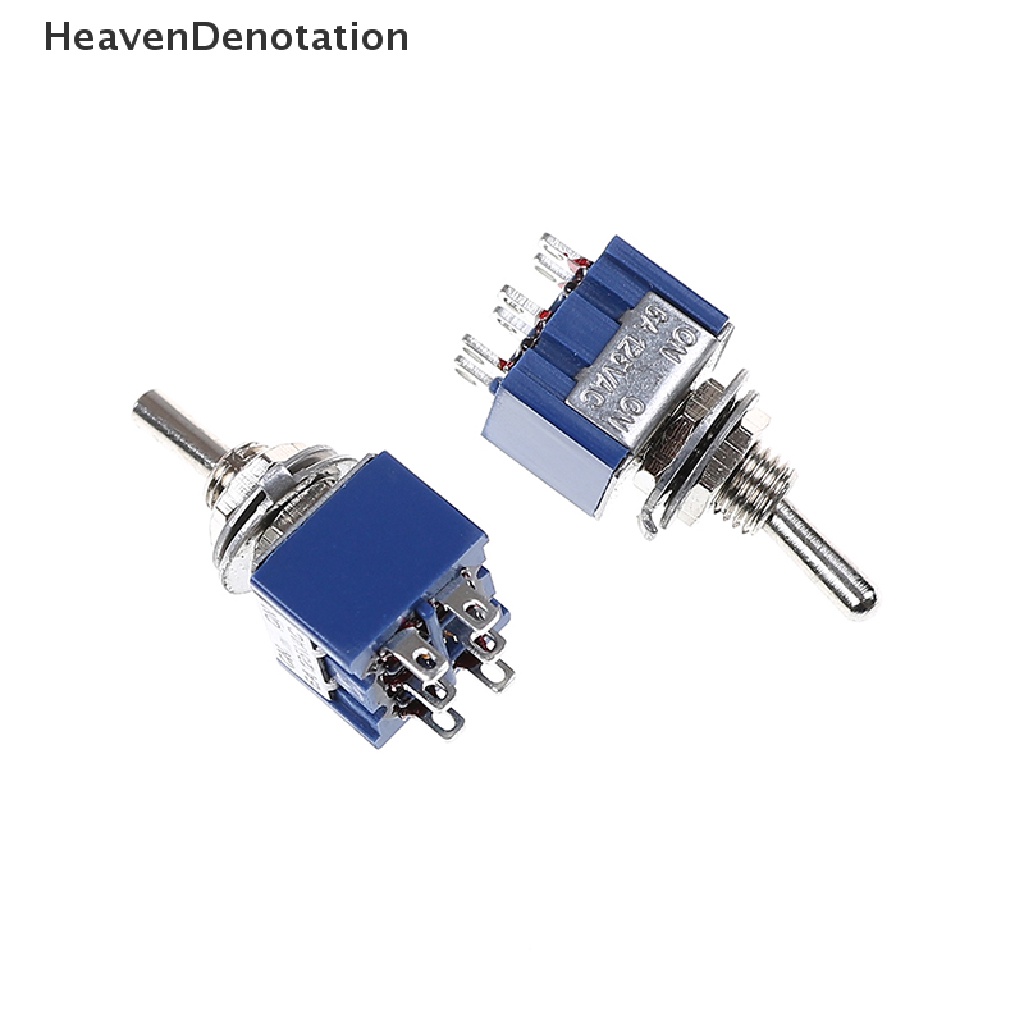 [HeavenDenotation] 5pcs 6P Saklar Toggle 6A 125VAC 6pin DPDT Saklar ON-ON Mini Toggle Baru HDV