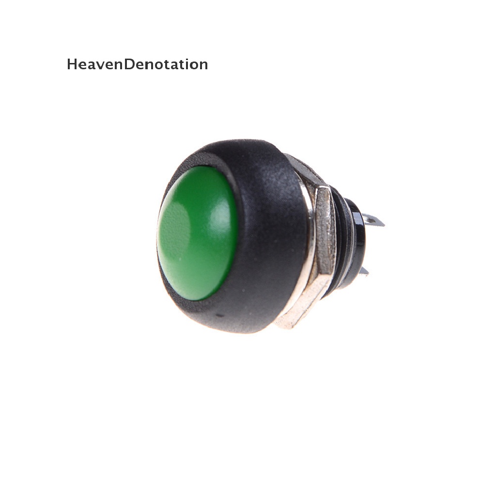 [HeavenDenotation] Baru Warna-Warni 12mm Tahan Air momentary ON/OFF Push button Saklar Bulat Minifashion Colorful aterproof momentary ON/OFF Push button Saklar Bulat Mini Warna-Warni