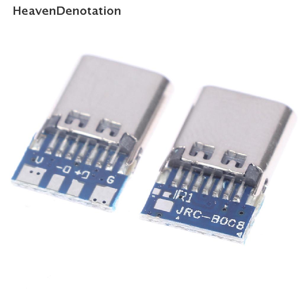 [HeavenDenotation] 10pcs Konektor USB 3.1 Tipe C 14pin Female Socket Wadah Melalui Lubang HDV
