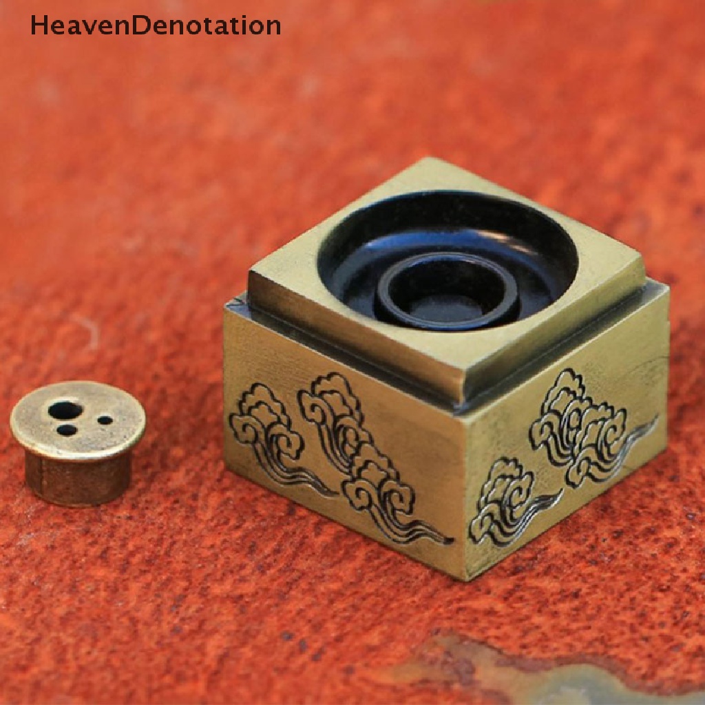 [HeavenDenotation] Heart Sutra Alloy Buddhist Incense Stick Holder Pembakaran Joss Insence Box Burner HDV