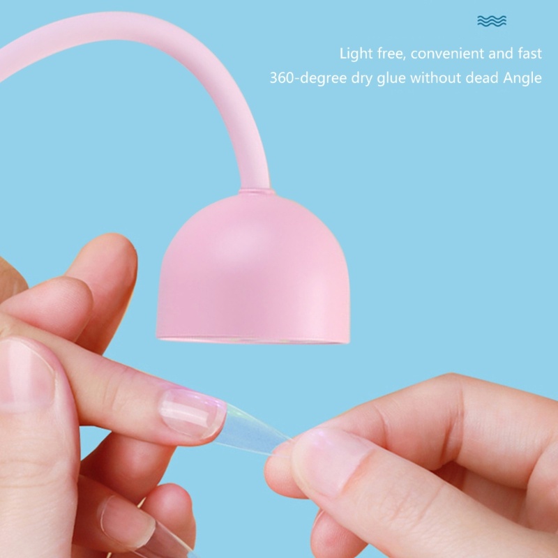 Siy Lampu UV LED Nail Pengering Kuku Mini Portable360°Rotatable Hands Free Quick Dry Gel Nail Light Curing Lamp/Lampu Curing Lampu Paku Tembak