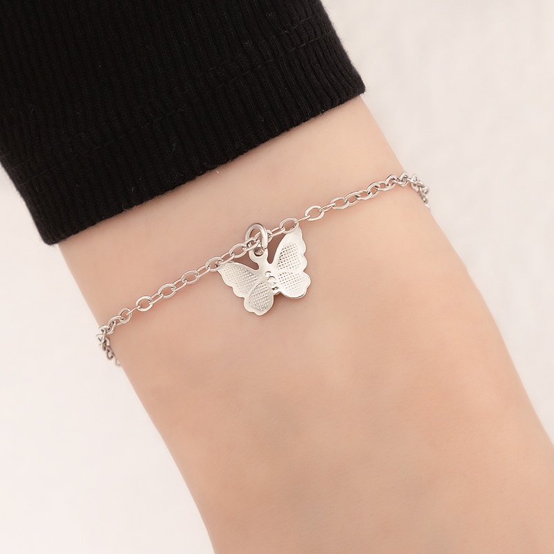 Butterfly Gelang Gadis Sederhana Kupu-Kupu Manis Liontin Pesona Gelang Tangan Perhiasan Hadiah Untuk Wanita