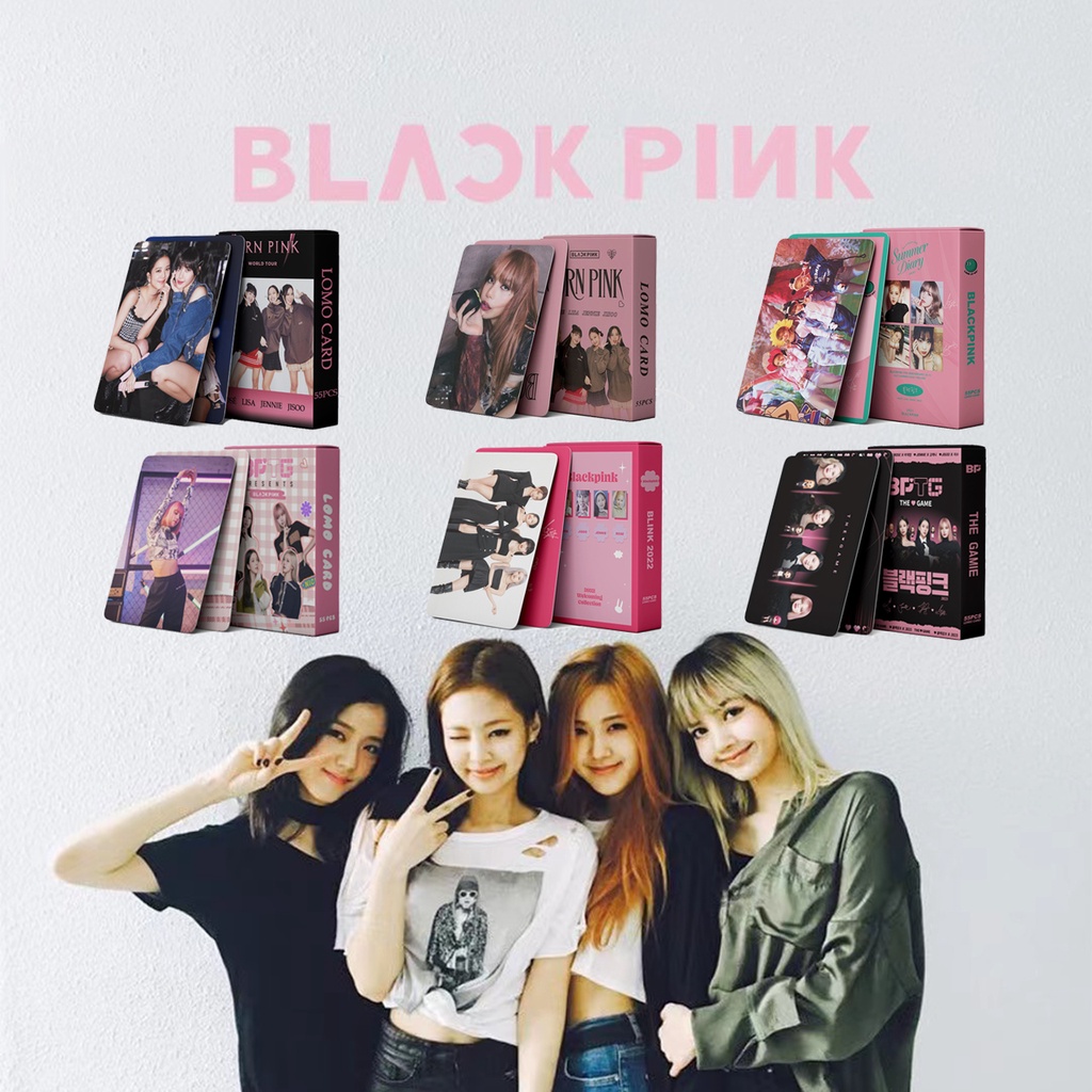 55pcs/set Blackpink Photocard Lisa Jisoo Jennie Rose Kartu lomo Blackpink