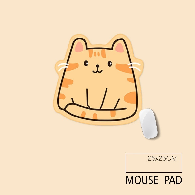 Hans Cat Family Mouse Pad Alas Tikus Hans Cat Kartun Hewan Mouse Pad Oversized Mouse Pad