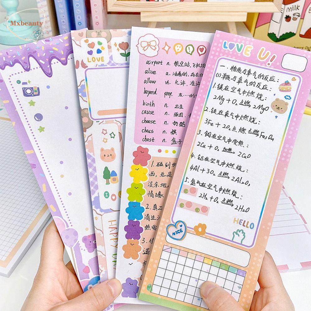 Mxbeauty Kertas Memo Korea Sobek Nonviscous Perlengkapan Kantor Sekolah Penebalan Pesan Notes