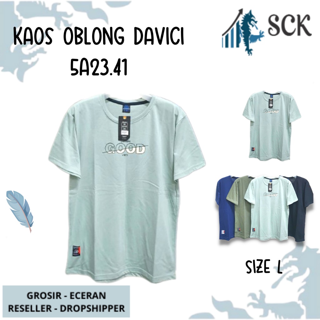 Kaos Distro Davici Polos (L) Motif Dewasa Keren/ Oblong Pria Katun / Pakaian Casual - sckmenwear GROSIR