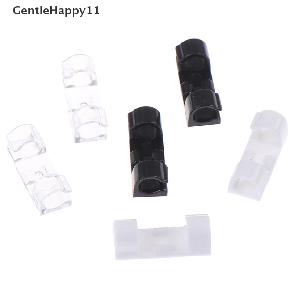 Gentlehappy Set Finisher Wire Clamp Socket Holder Perekat Diri Organizer Kabel Garis Klip id