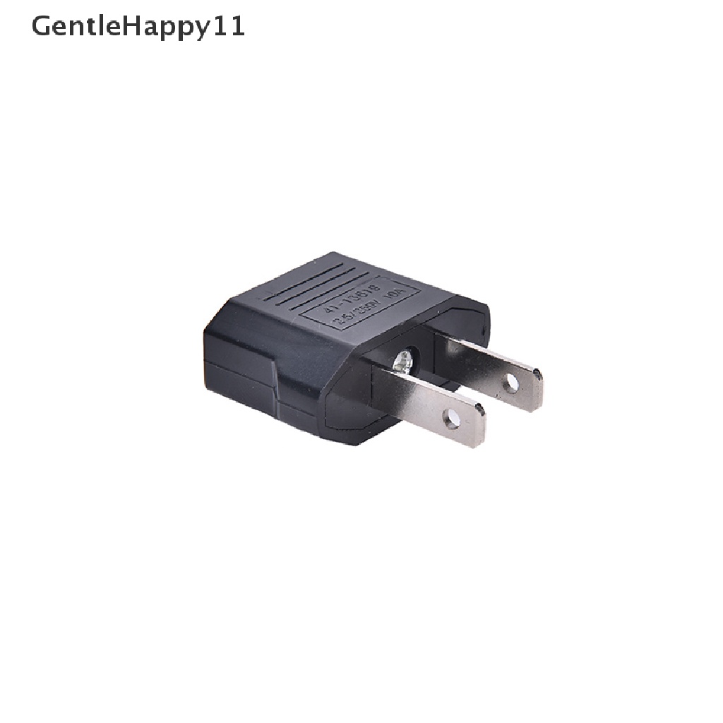 Gentlehappy 4 Pcs EU Euro Eropa Ke US USA Power Jack Wall Plug Converter Travel Adapter Baru id