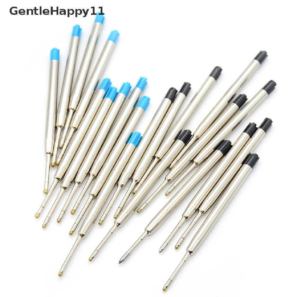 Gentlehappy 10pcs Tinta Biru parker style standard 1.0mm Bolpoin Isi Ulang nib medium id