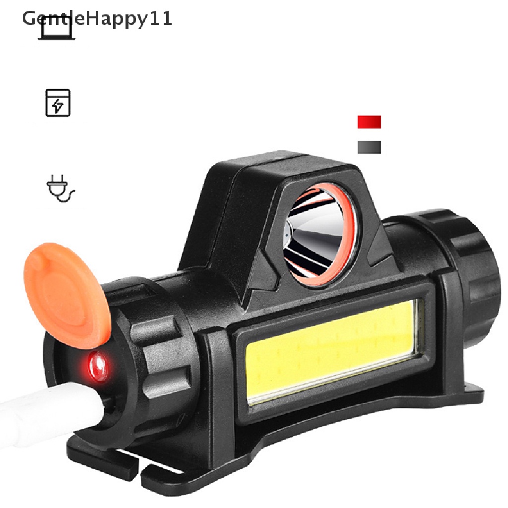 Gentlehappy Headlamp Senter Kepala Anti Air 2500lm Cob Led Built in Usb Rechargeable id