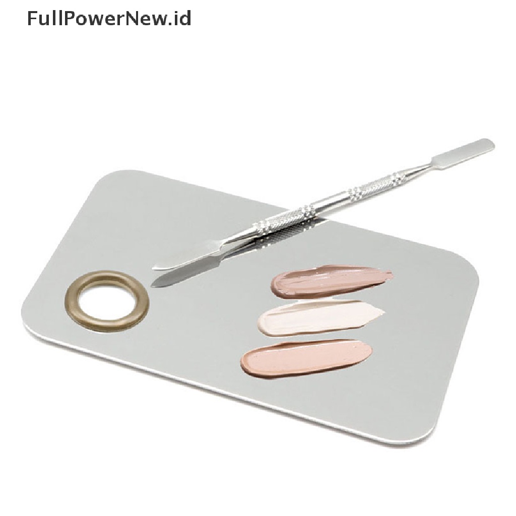 Power 2Pcs Acrylic Kosmetik Makeup Palette Nail Art Spatula Foundation Alat Pencampur ID