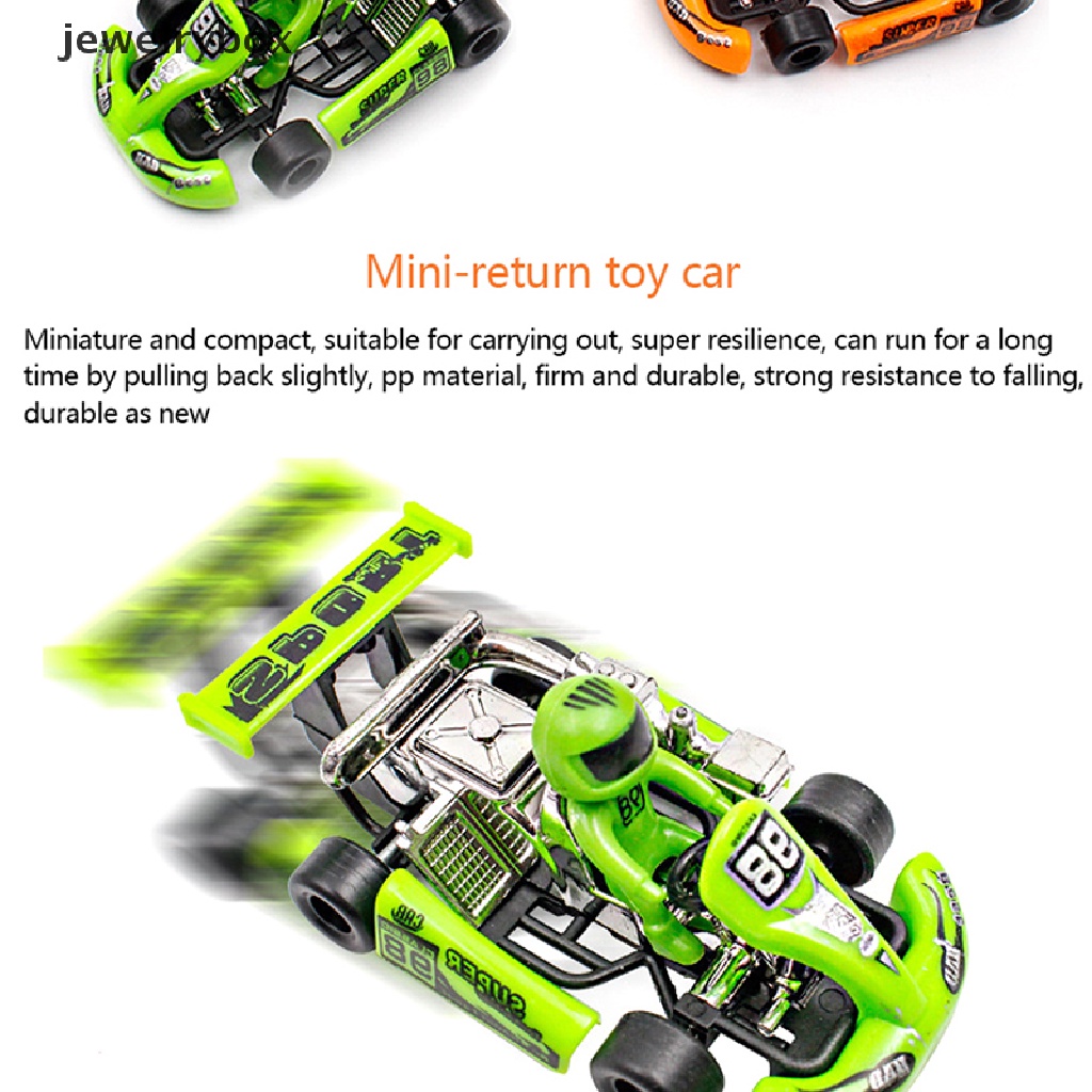 [jewelrybox] Anak-anak Tarik Kembali Power Racing Mobil Plastik Power Kart Mainan Puzzle Anak Kendaraan Butik